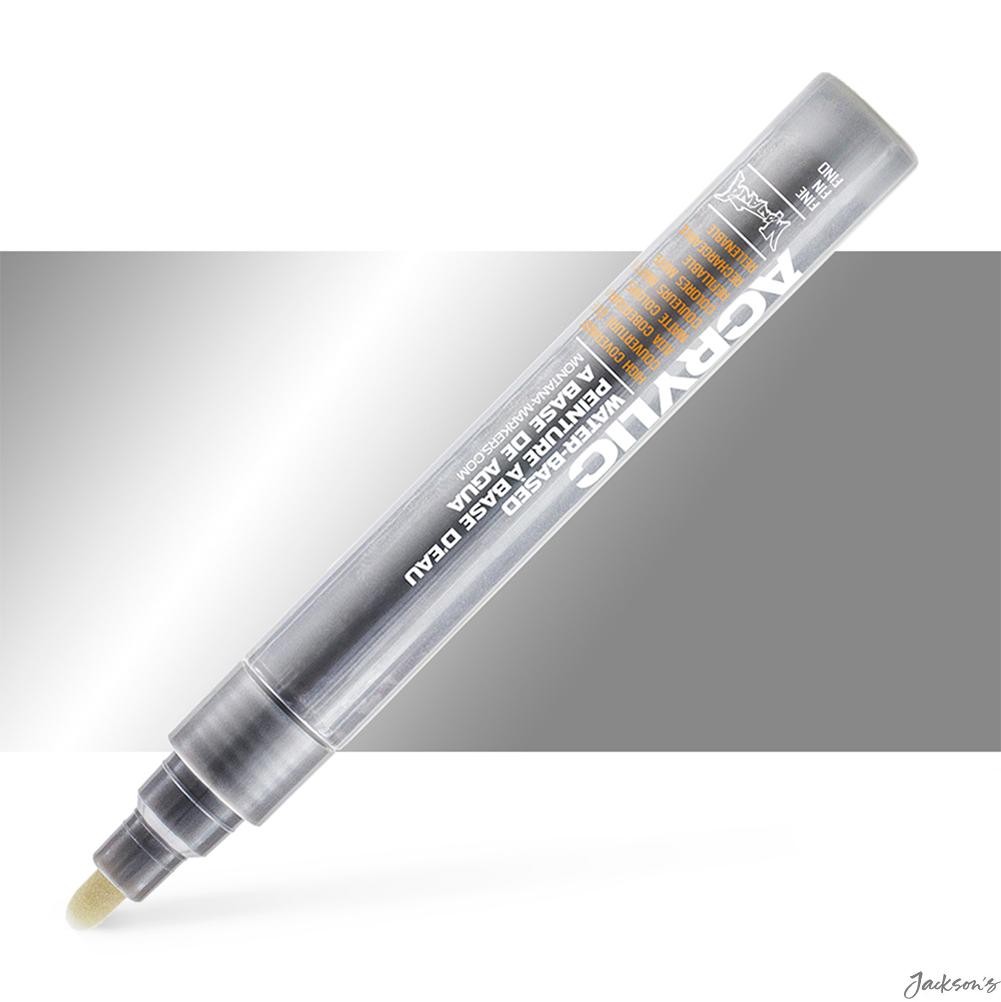 Montana Acrylic Marker Water Based 2mm Fine Tip Silver Outline Paint Pen