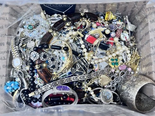 9lb 10oz Vintage-New Costume Jewelry Grab Bag~Wear,Reuse,Resell PRIORITY SHIP