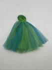Vintage Barbie Ball Gown 1963 Senior Prom Dress Blue & Green Satin #951