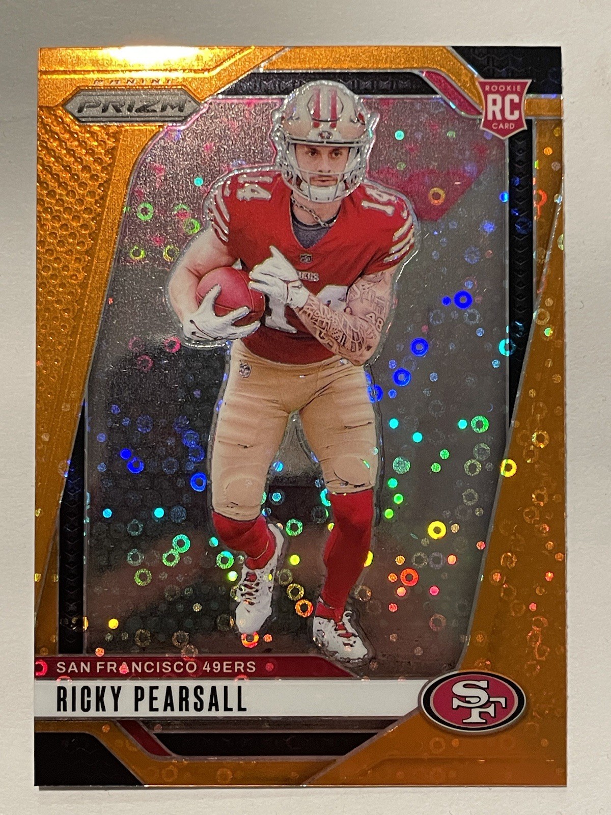 2024 Prizm Ricky Pearsall RC Orange Disco #383 Rookie Card San Francisco 49ers