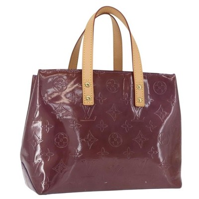 LOUIS VUITTON Monogram Vernis Reade PM Hand Bag Purple Viole M93578 Auth 169233V