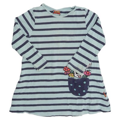 Bamse by Lindex, Kleid, Größe: 98, Blau/Grün, Baumwolle/Elasthan, Streifen #5FQ