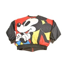 Vintage 1990s Disney Mickey Mouse All Over Print Reversible Jacket Men's Large