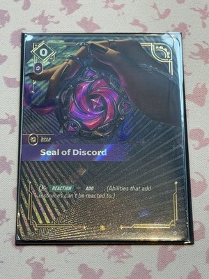 Riftbound TCG Spiritforged Seal Of Discord Overnumbered 234/221