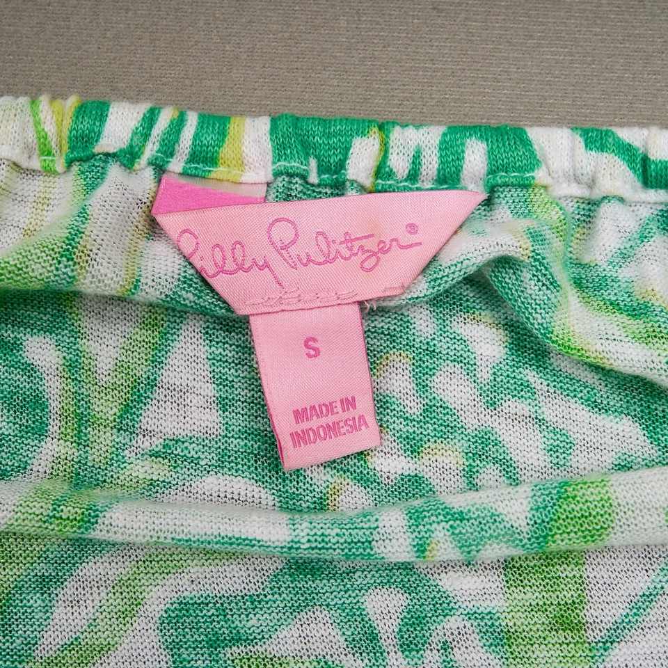 Mini Vestido Lilly Pulitzer Tucán Verde Coco Loca Lino Escapada Encubrimiento Talla Pequeña Foto 2 de 4