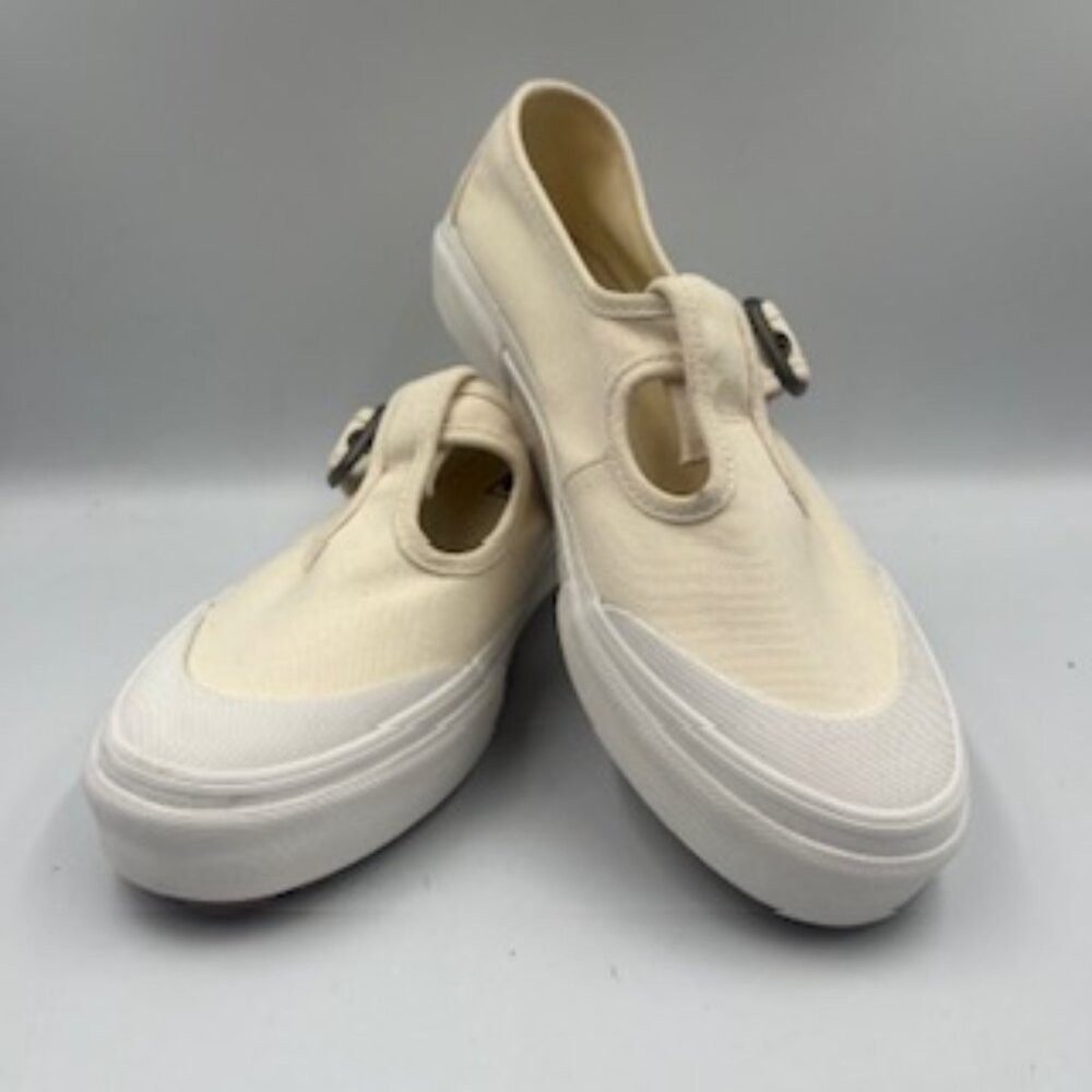NEW Vans Mary Jane Sneakers Women's Sz 7 Style 93 Ivory Canvas NWOB thumbnail 3