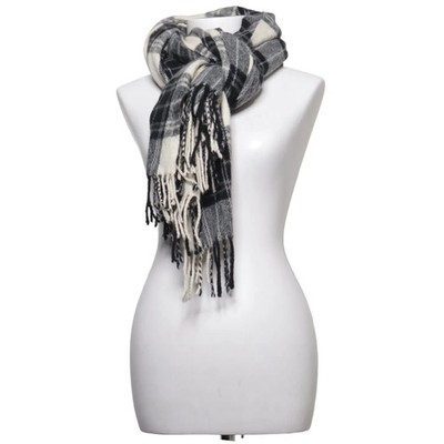 Pieces, Schal, Damen, Schwarz/Weiß, 200 cm, 75 #FkE