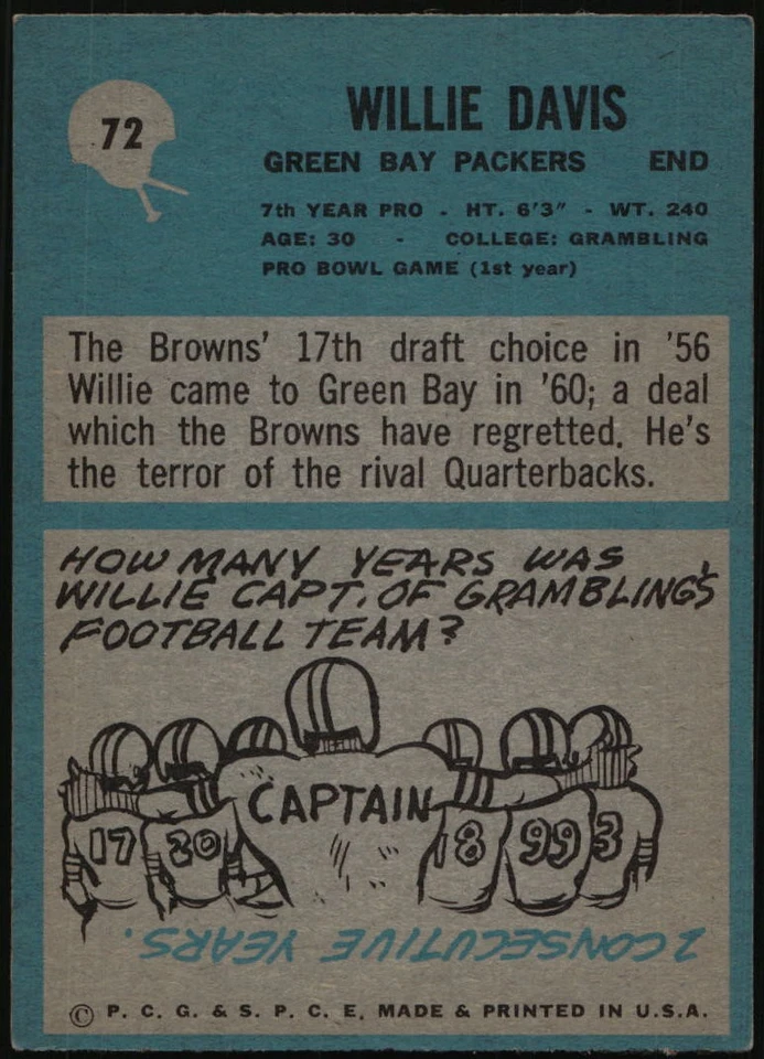 Philadelphia - 1964 Willie Davis 72 Foto 2 de 2