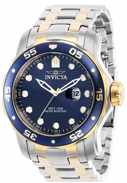 INVICTA Pro Diver 200m 39089 in BOX Silver Gold & Dark Blue Watch 48mm bz 17z