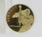 American Mint Lady Liberty Dollar Trials 24k Gold Layered Cu Commemorative Coin