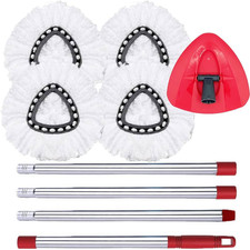 Spin Mop Replace Head, Base, Handle Compatible with O Cedar Easywring Microfiber