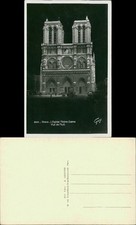 CPA Paris Kathedrale Notre-Dame bei Nacht Aut...