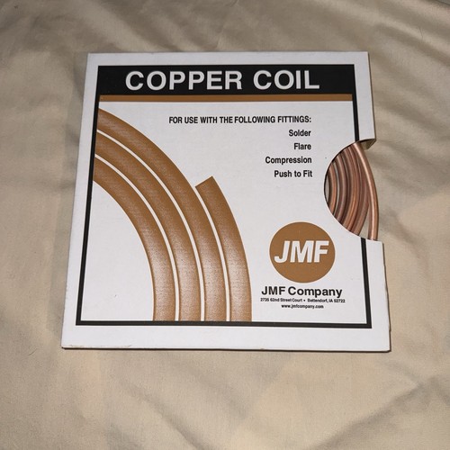 Box JMF Company Copper Coil Utility Tubing 1/4 O.D. in. x 10ft New