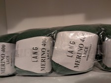 Lang Merino 400 Lace Yarn Pack, Merino Extrafine, Green, Lace Weight, Ball Set