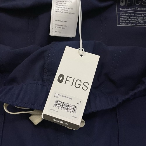FIGS Men's Large Navy Blue Cairo Technical Collection Cargo Scrub Pants TM3001 - Picture 6 of 9