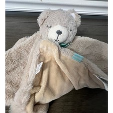 Kellytoy Bear Lovey Green Bow Rattle Plush Baby Security Blanket
