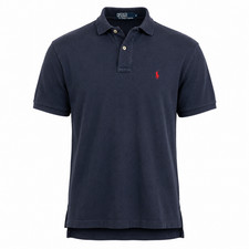 Polo Ralph Lauren Hombre’s M Azul Marino Polo Rojo Poni Manga Corta Algodón