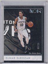 20181-9 DeMar DeRozan Panini Noir SILVER PARALLEL /25 - #50 San Antonio Spurs
