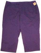 Dockers Women's 24W Go Khaki Stretch Capri Pants, Navy Blue, NEW