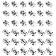 36 Pcs M3*5 Mini Round Knobs, 7mm Small Drawer Pulls, Silver