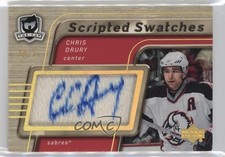 2005-06 Upper Deck The Cup Scripted Swatches 6/25 Chris Drury #SS-CD Auto 4f5