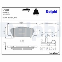 Bremsbelagsatz Scheibenbremse Delphi LP1509 FüR Forester Gc Impreza Legacy Wagon