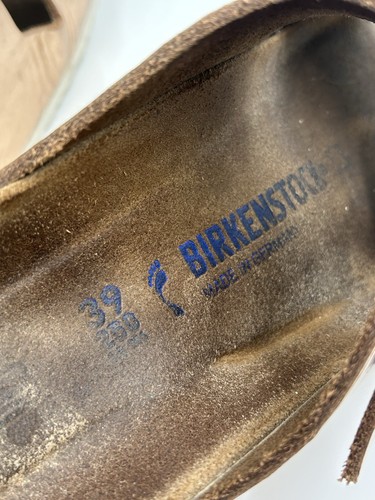 Birkenstock Metallic Rose Gold Arizona Double Buckle Sandals Women's Sz. 39 READ - Picture 13 of 16