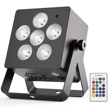 80W RGBWA UV 6-in-1 Rechargeable Battery 9LEDs Par Light By DMX512 Remote APP