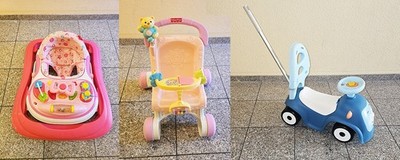 Babylo ABC Walker Laufwagen +  Fisher Price Wagen + Smoby Toys Sas Booby Car