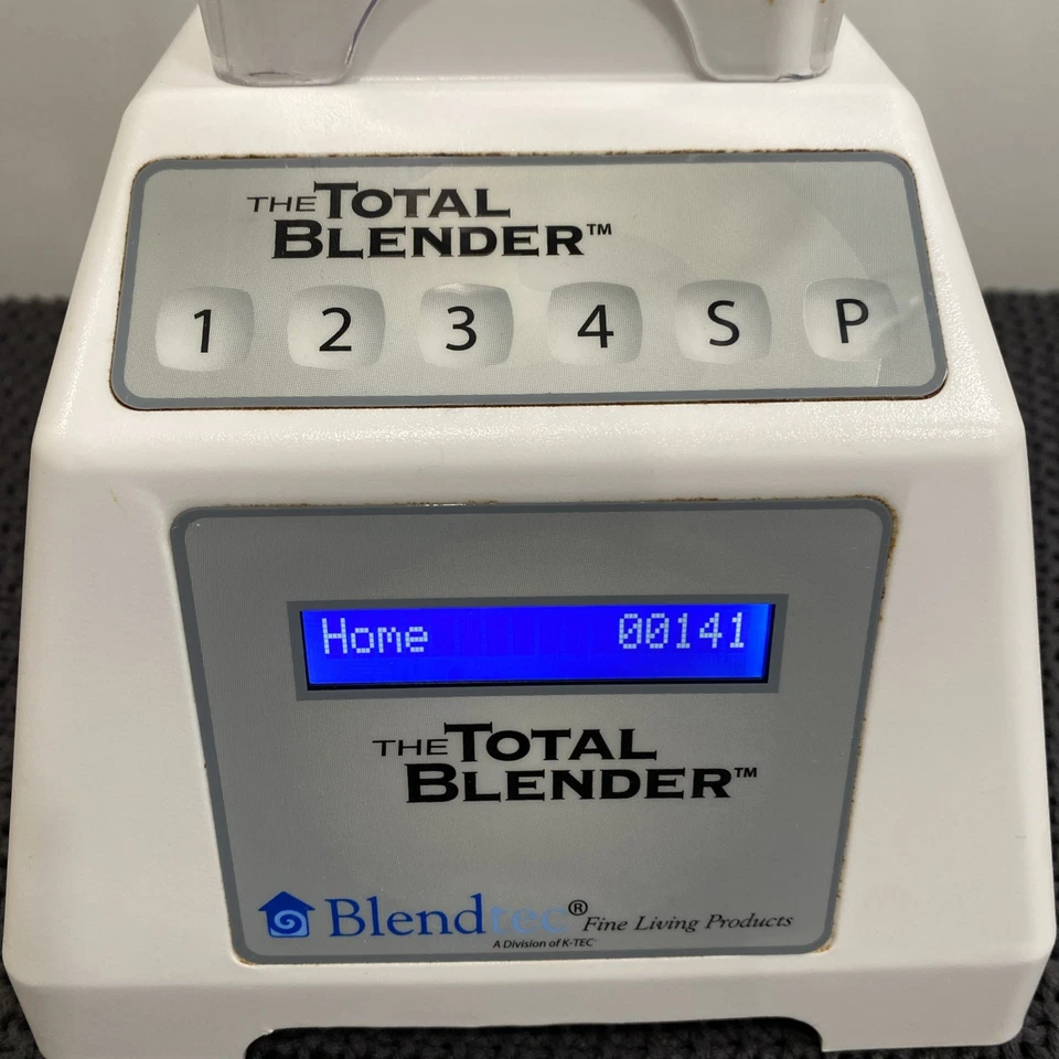 Licuadora total BlendTec ES3 blanca 36 OZ Wildside + jarra con tapa recuento de ciclo 141 Foto 2 de 4