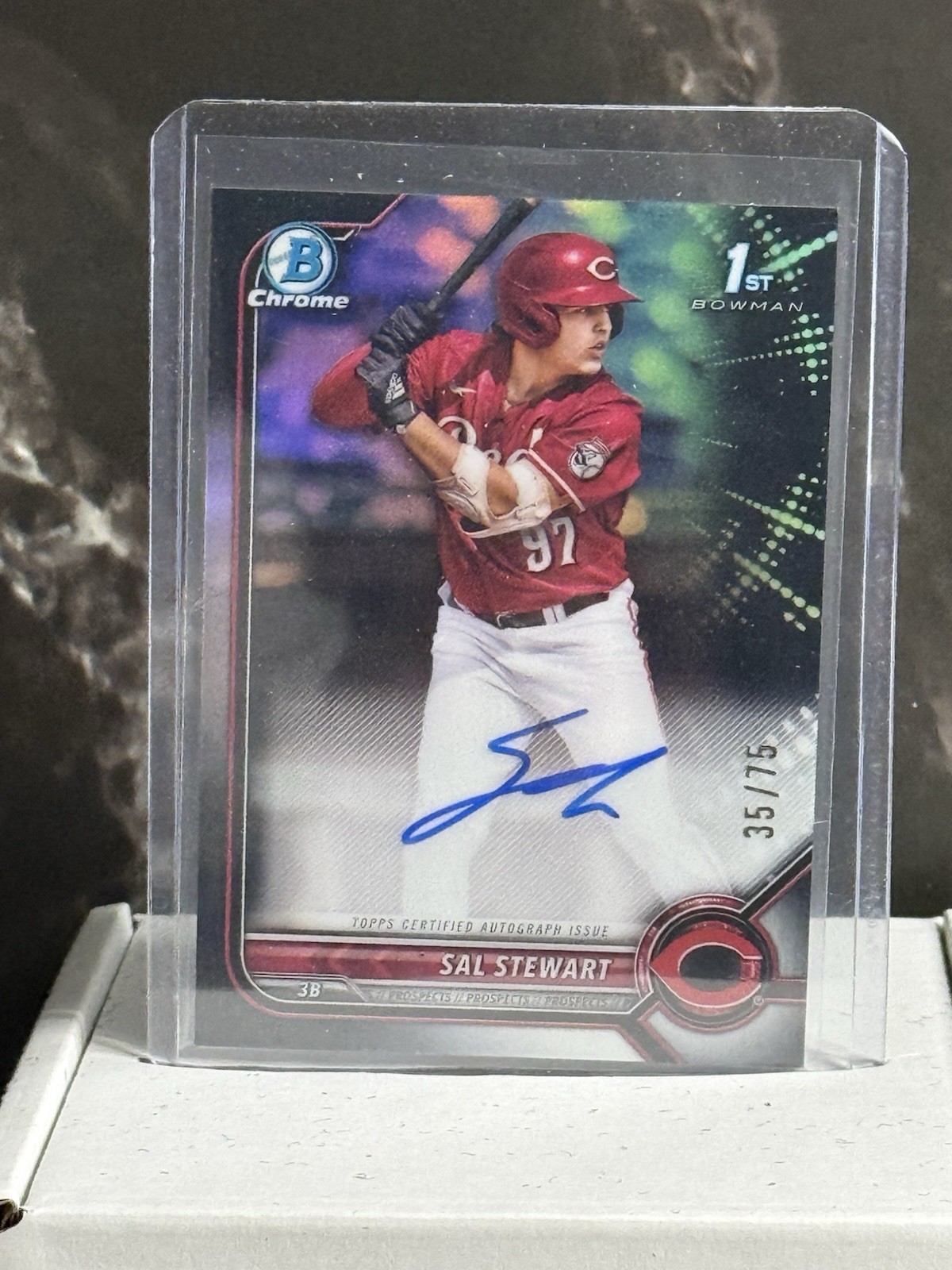 2022 Bowman Draft - Sal Stewart 1st Bowman Auto /75 Black Refractor CDA-SS