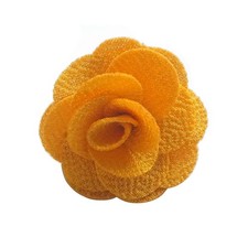 Men's Lapel Flower Handmade Boutonniere Pin for Suit Yellow 