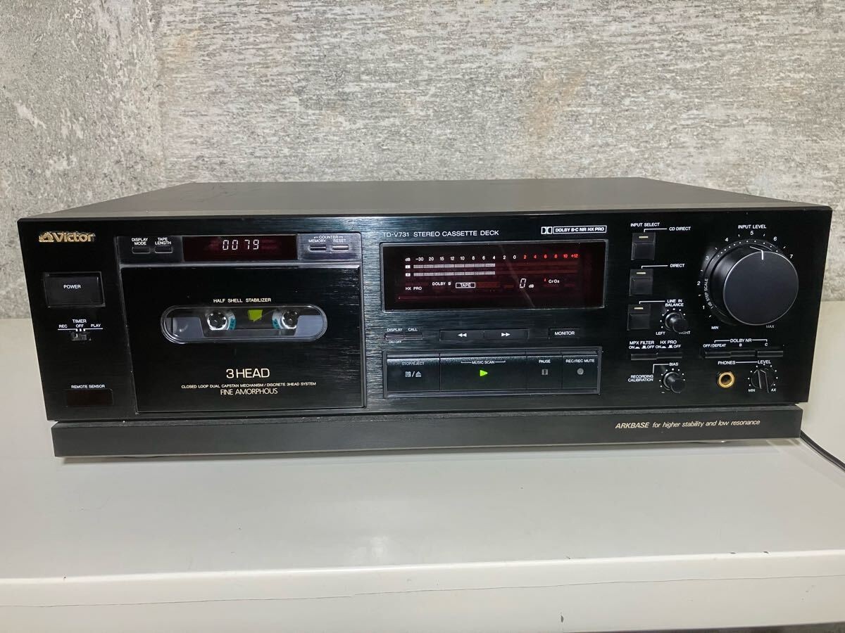 Tested Victor TD-V731 Stereo Cassette Deck Discrete 3-Head
