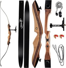 Keshes Takedown 55LB Left Handed Recurve Bow and Arrow Set for Adults Teens