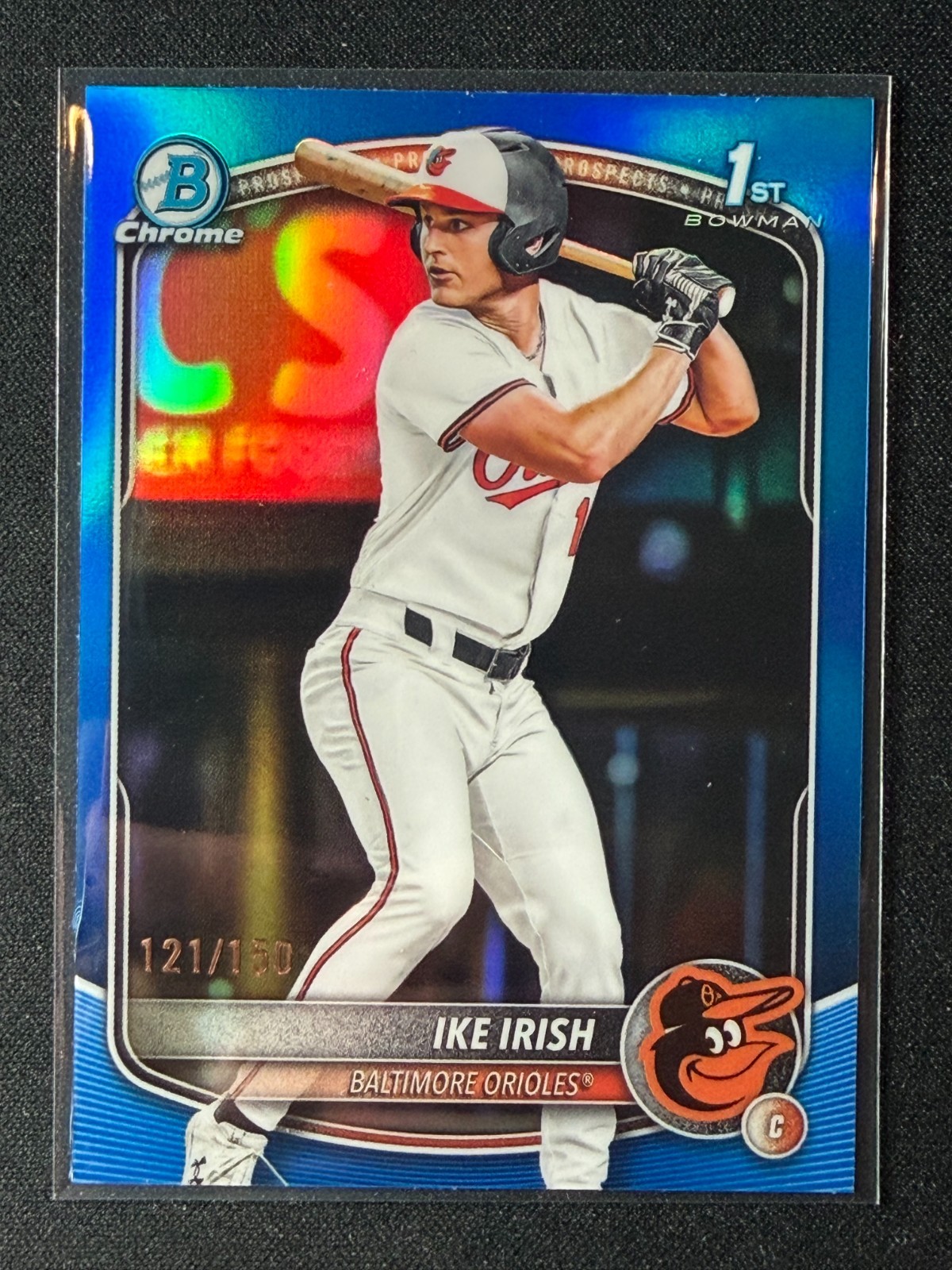 2025 Bowman Chrome 1st Draft Ike Irish True Blue Refractor /150