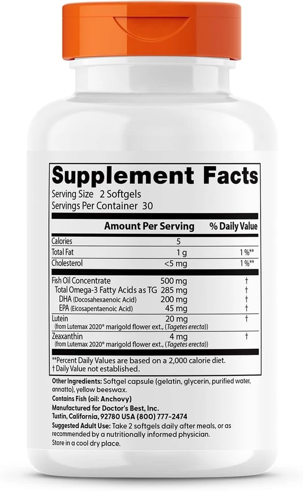 Potenciadores de la visión natural contienen Lutemax 2020, apoya la salud ocular, una visión más nítida Foto 3 de 4