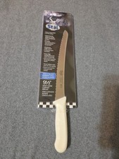 Bread Knife Stal KWP-91 Wavy Edge White Curved 9-1/2"  German Steel NSF New