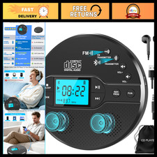 Bluetooth Portable CD Player with Speaker, FM Transmitter for Car, Travel Use