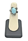 925 Sterling Silver Vintage Turquoise Ring- Size 6.25