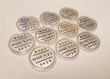 10x Silver Clad Bounty Poker Chip for Bounty Tournaments / Card Protector