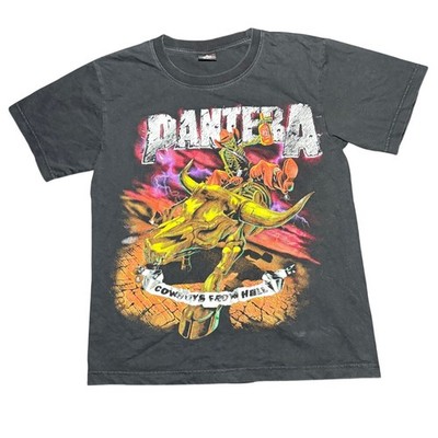Vintage Pantera T-Shirt Cowboys From Hell Skeleton Band Tour Merch Size Small