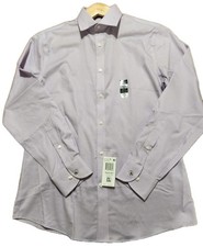 Tommy Hilfiger THFLEX Supima Dress Shirt Men 15 32/33 Slim Fit Purple MicroCheck