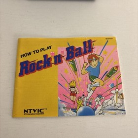 Rock 'n' Ball Nintendo Nes Game Complete Game, Manual & Poster rockin *Read