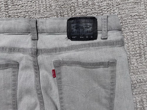 Levis 510 Jeans Size 20 Reg (30x29) Grey Denim Skinny Stretch Grey Casual Pants - Picture 9 of 9