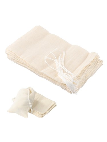 Sacchetto filtro alimenti spezie cottura t�� coulisse mussola cotone qualit�� nu - Picture 11 of 12