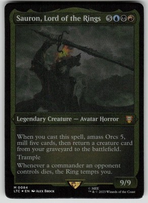 Sauron, Lord of the Rings Thick Stock Foil The Lord of the Rings 84 MTG NM