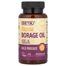 Deva Vegan Borage Oil 90 Vegan Caps Dairy-Free, Egg-Free, Fish Free,