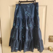 Charlotte Russe VNTG Maxi Skirt WMN 3 Shlny Sequins Hippy Fairy Boho Cottagecore