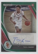 2021-22 Panini Prizm Draft Picks Green Tahj Eaddy #DP-TEA Auto 04h3