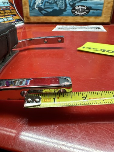 Harley short mini rail back rest sissy bar pad FXR Dyna sportster softail Septic - Picture 22 of 24